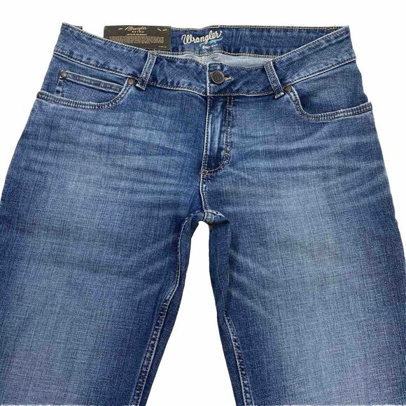 Wrangler Ladies Jeans 13x32 Blue Retro Sadie Low Rise Medium Fade Denim Bootcut - Picture 3 of 13